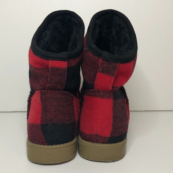 INDIGO RD Boots Women's Size 6 Red Aylee Buffalo Check Plaid Ankle Booties - Picture 4 of 12